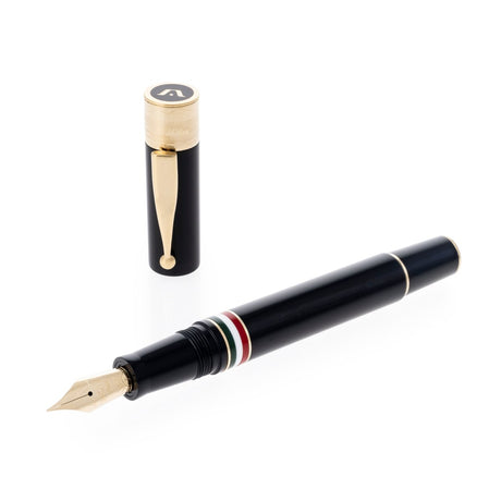 Gioia Partenope Dual Pen- Fountain Pen & Rollerball Pen- Black GT - SCOOBOO - GP-804-M - Roller Ball Pen