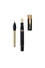 Gioia Partenope Dual Pen- Fountain Pen & Rollerball Pen- Black GT - SCOOBOO - GP-804-M - Roller Ball Pen