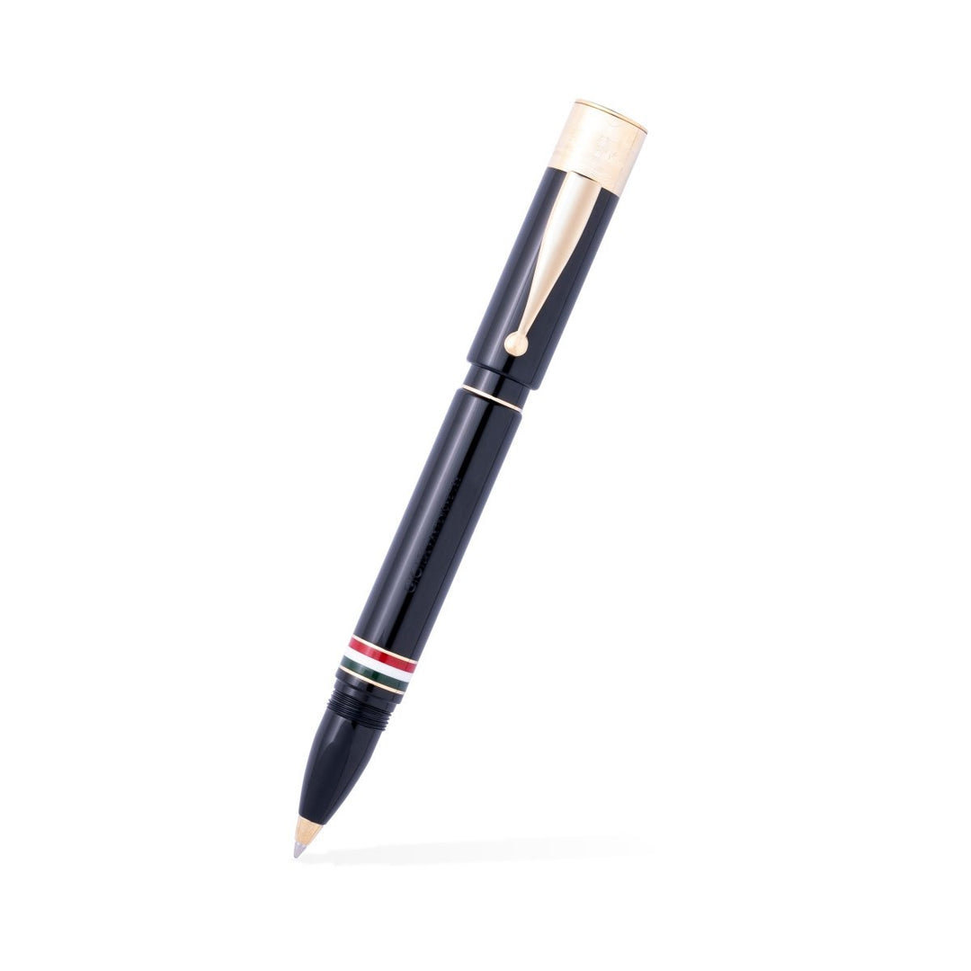 Gioia Partenope Dual Pen- Fountain Pen & Rollerball Pen- Black GT - SCOOBOO - GP-804-M - Roller Ball Pen