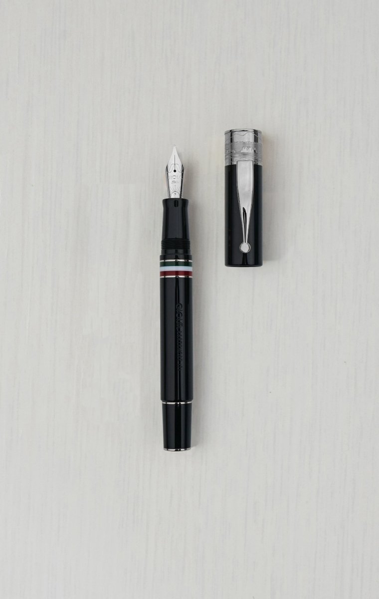 Gioia Partenope Dual Pen- Fountain Pen & Rollerball Pen -Black RT - SCOOBOO - GP-808-M - Roller Ball Pen