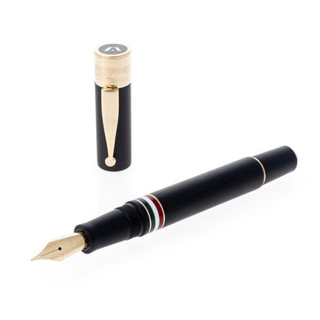 Gioia Partenope Dual Pen- Fountain Pen & Rollerball Pen- Black Sand GT - SCOOBOO - GP-816-M - Roller Ball Pen