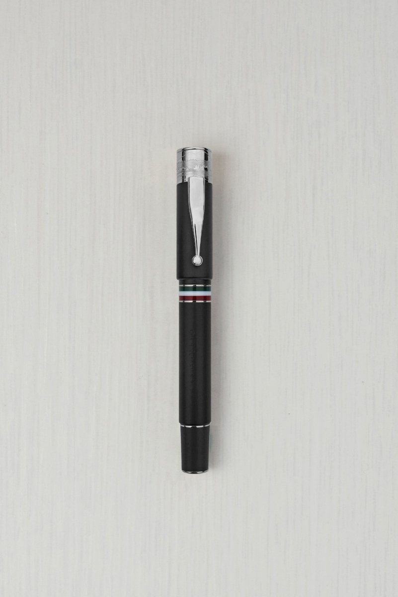 Gioia Partenope Dual Pen- Fountain Pen & Rollerball Pen- Black Sand RT - SCOOBOO - GP-812-M - Roller Ball Pen