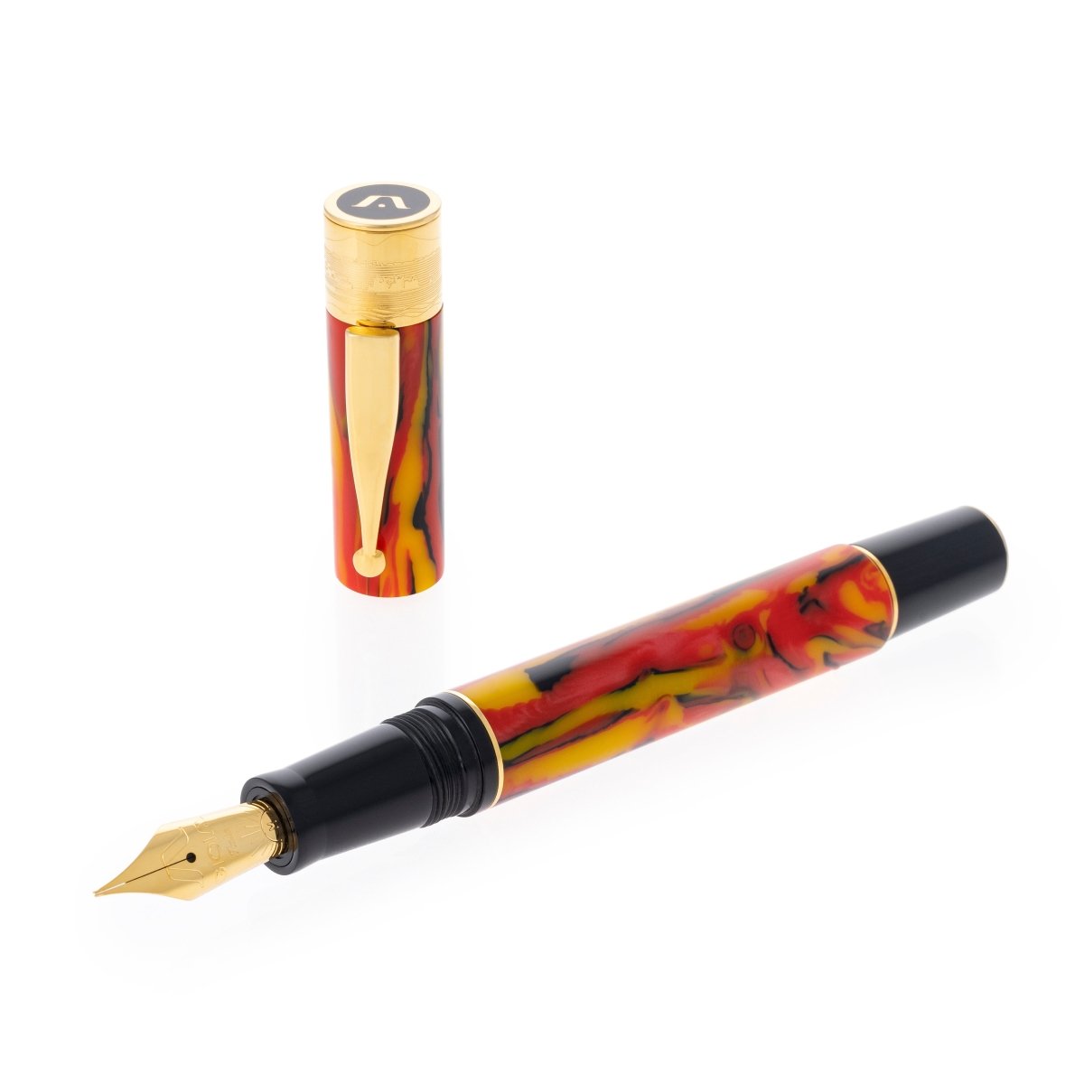 Gioia Partenope Dual pen- Fountain Pen & Rollerball Pen- Fiamma Flame GT - SCOOBOO - GP-830-M - Roller Ball Pen