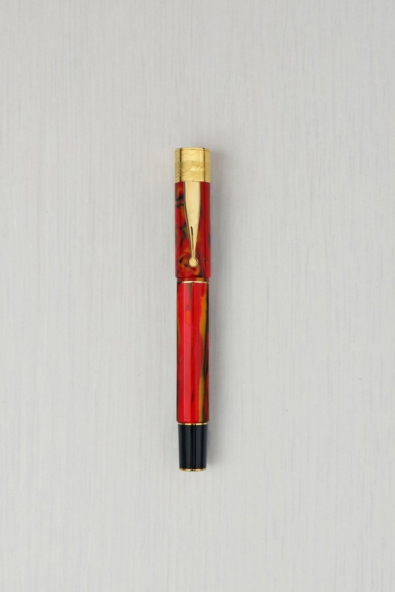 Gioia Partenope Dual pen- Fountain Pen & Rollerball Pen- Fiamma Flame GT - SCOOBOO - GP-830-M - Roller Ball Pen