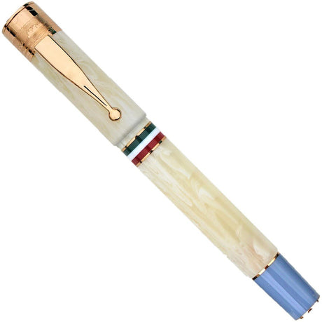 Gioia Partenope Dual Pen- Fountain Pen & Rollerball Pen- Ivory Blue RGT - SCOOBOO - GP-800-M - Roller Ball Pen