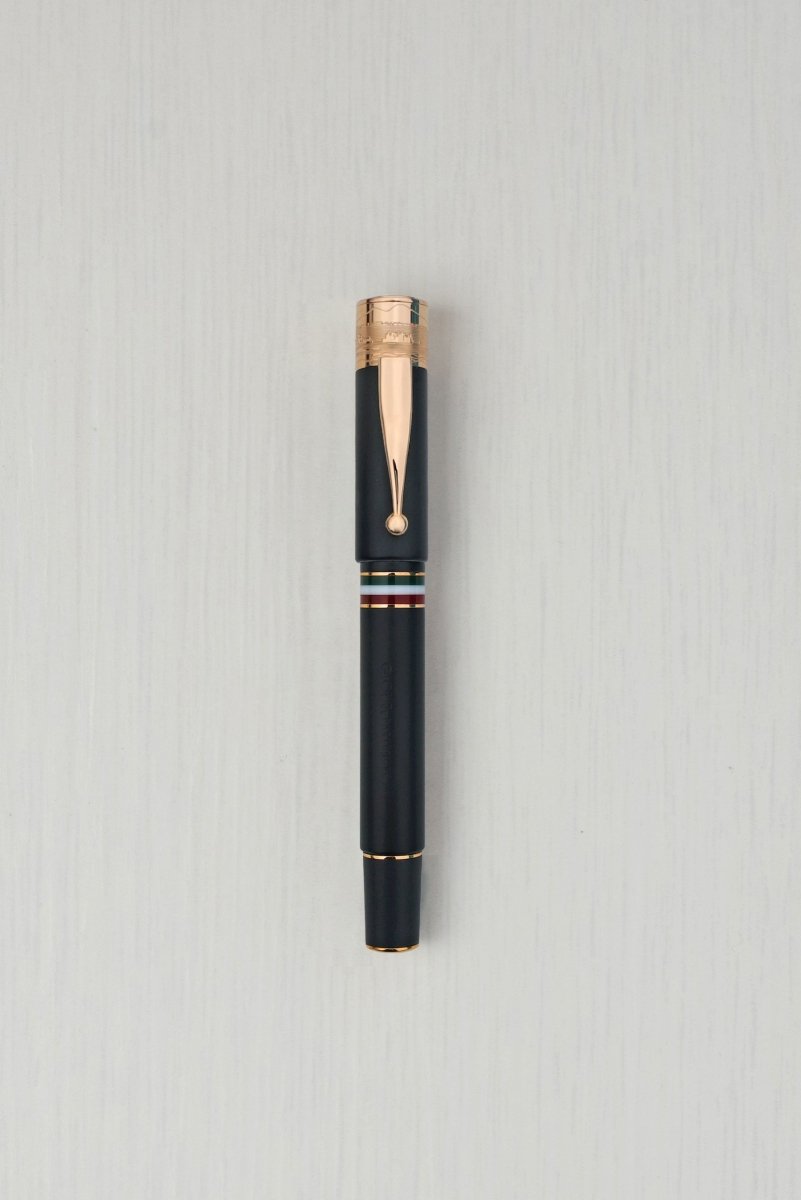 Gioia Partenope Dual Pen- Fountain Pen & Rollerball Pen- Sand Black RGT - SCOOBOO - GP-818-M - Roller Ball Pen