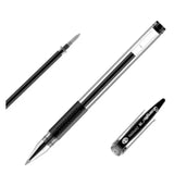 Guangbo 0.5mm Black Ink Gel Pen (Pack of 12) - SCOOBOO - ZX9009D - Gel Pens