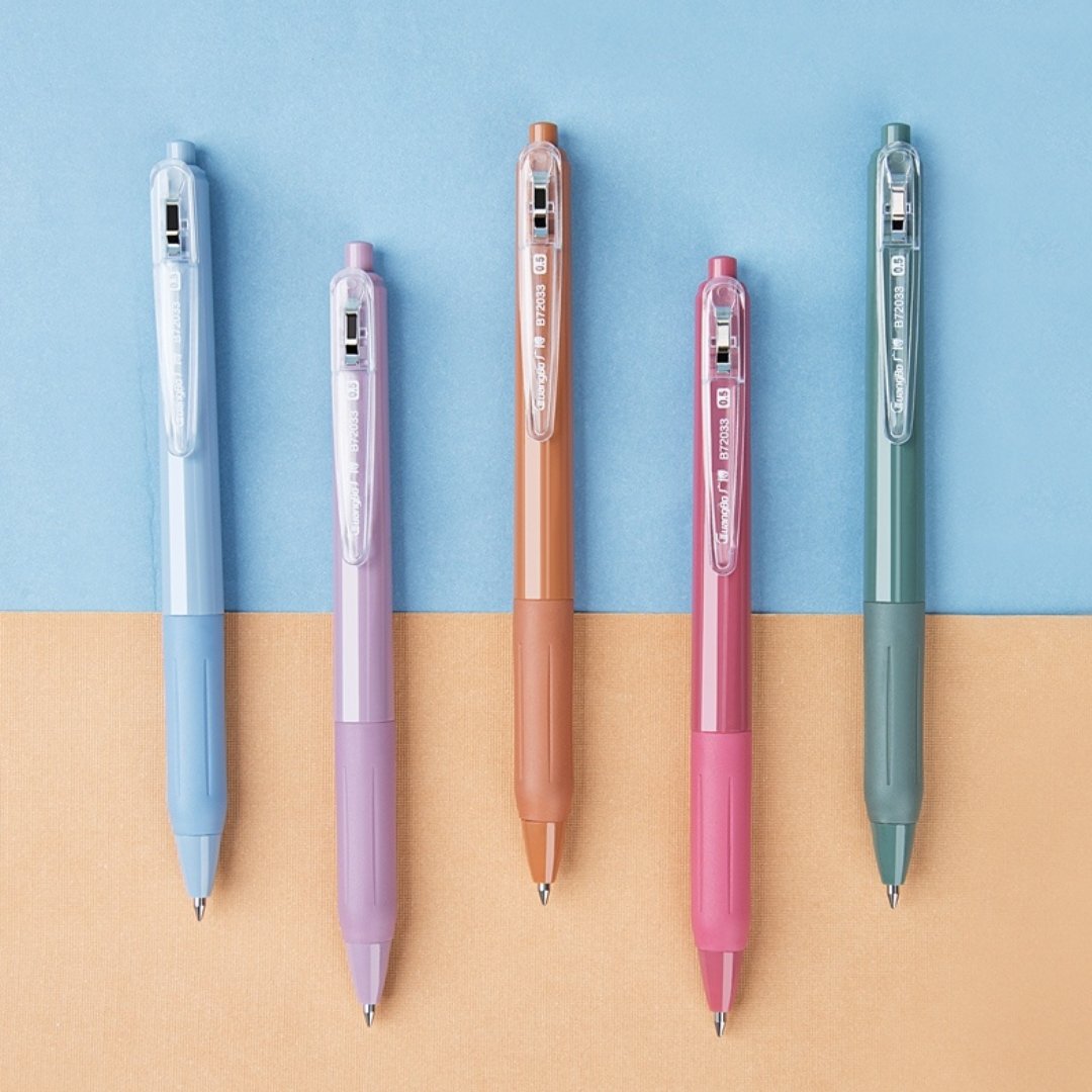 Guangbo Multicolor Retractable Gel Ink pen 0.5mm (Pack of 5) - SCOOBOO - B72031 - Gel Pens