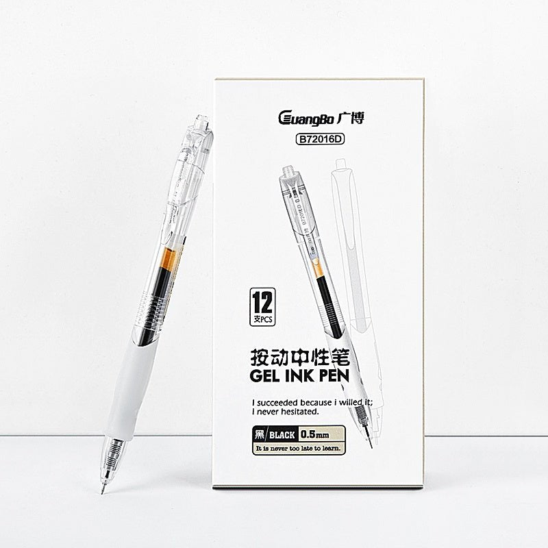 Guangbo Press Gel Pen with Extra Grip- Pack of 12 - SCOOBOO - B72016D - GEL PENS