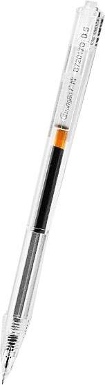 Guangbo Retractable Black Ink 0.5mm Gel Pen (Pack of 6) - SCOOBOO - B72017D - Gel Pens