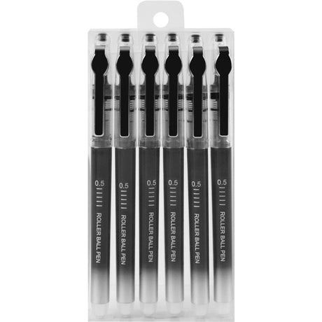 Guangbo Rollerball Pen 0.5mm- Pack of 6 - SCOOBOO - B17009-6BK - Roller ball Pen