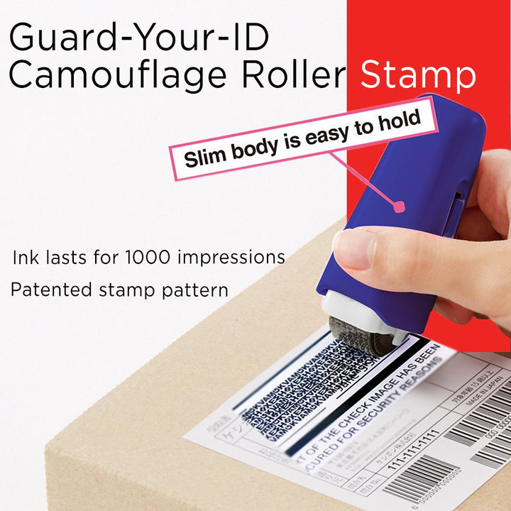 Guard-Your-ID Camouflage Roller Stamp - SCOOBOO - IS-580CM - Stamp & Pads