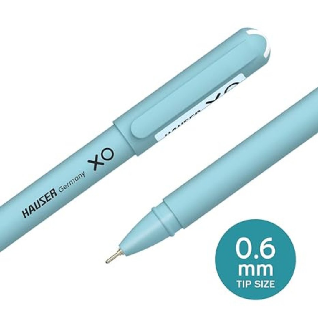 Hauser Germany Xo 20 Druckkugelschreiber – 5er Box, 0,7 Mm, Blaue Tinte, Ergonomischer Griff, Nachfüllbar