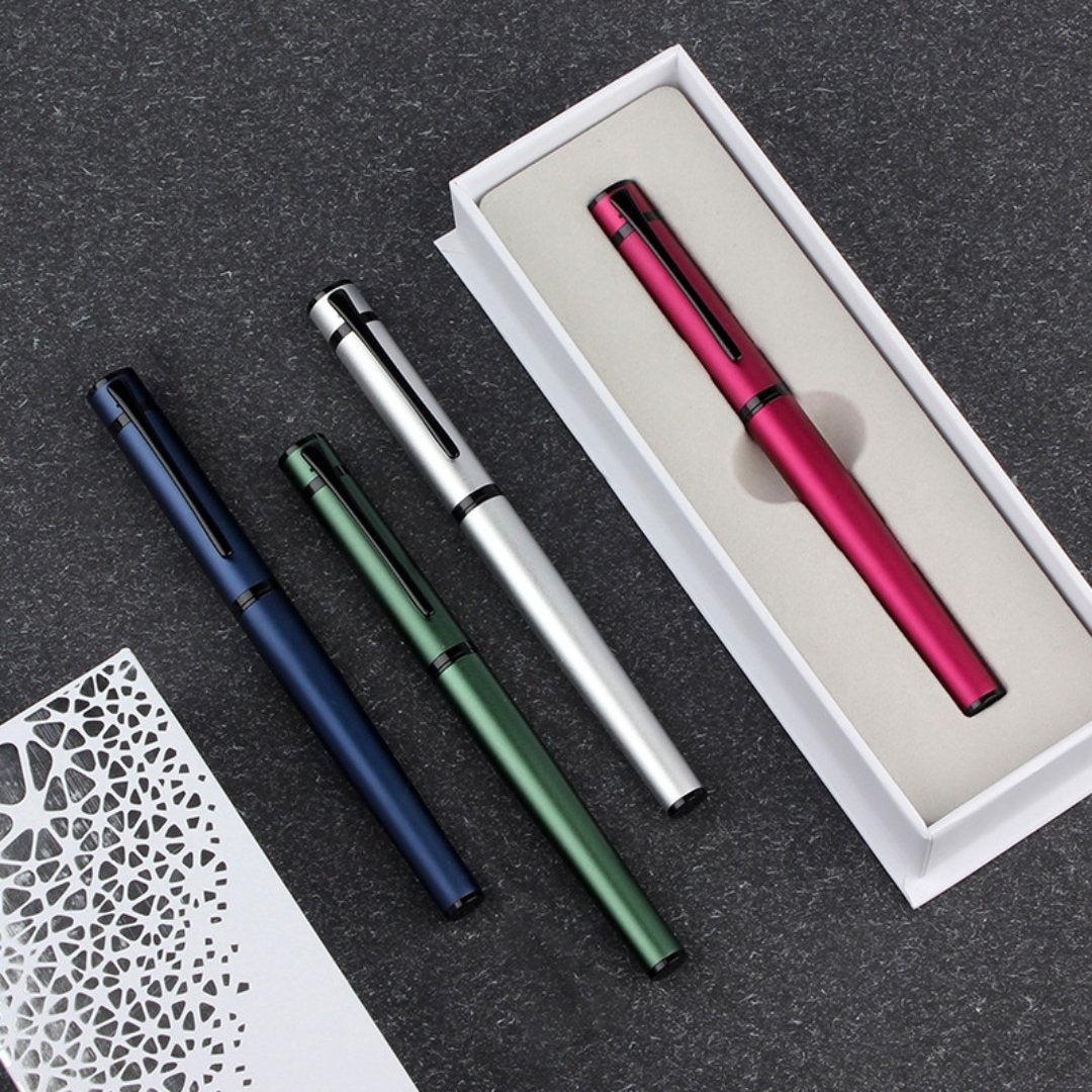 Hero H605C Iridium Fine F Nib Metal Fountain Pen 0.5mm - SCOOBOO - H605C - Fountain Pen