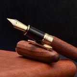 Hongdian, Fountain Pen - 660 Wood Black - SCOOBOO - 6970975082537 - Fountain Pen