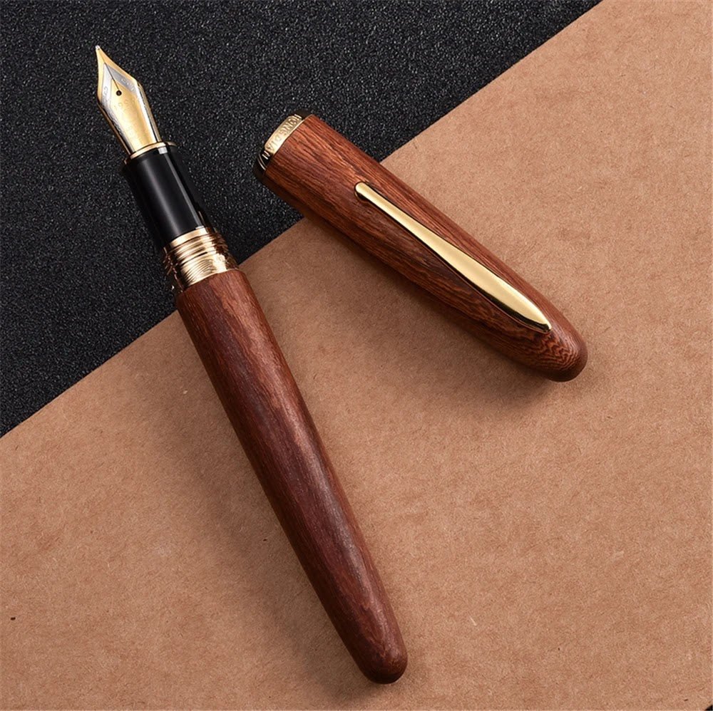 Hongdian, Fountain Pen - 660 Wood Black - SCOOBOO - 6970975082520 - Fountain Pen