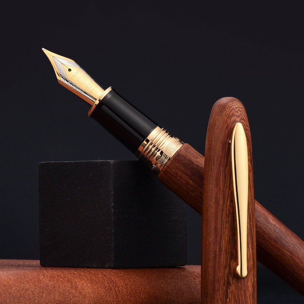 Hongdian, Fountain Pen - 660 Wood Black - SCOOBOO - 6970975082513 - Fountain Pen