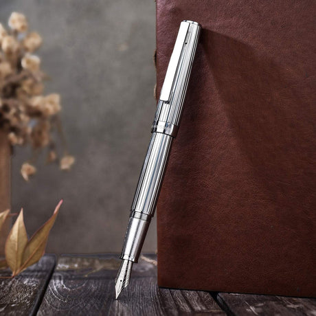 Hongdian, Fountain Pen Metal - SCOOBOO - 1845S Chromium Silver White - Fountain Pen