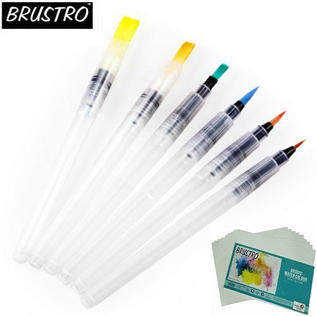 Brustro Aqua Squeeze Leak Proof Watercolor Brush Pen - SCOOBOO - BRAQSBR3 - Paint Brushes & Palette Knives