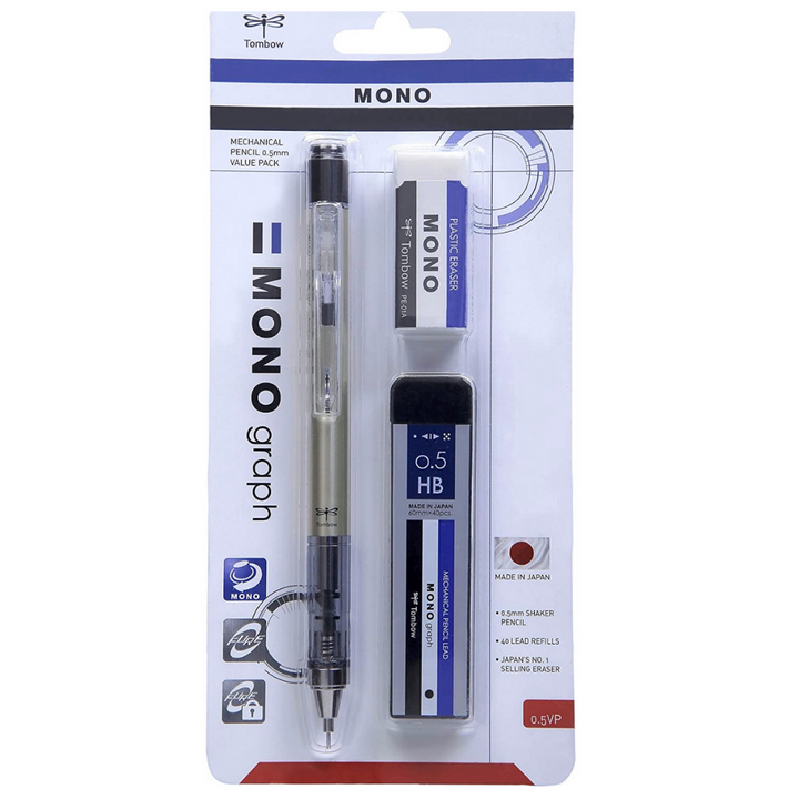 Tombow Mono Graph Mechanical Pencil 0.5mm Set - SCOOBOO - Mechanical Pencil