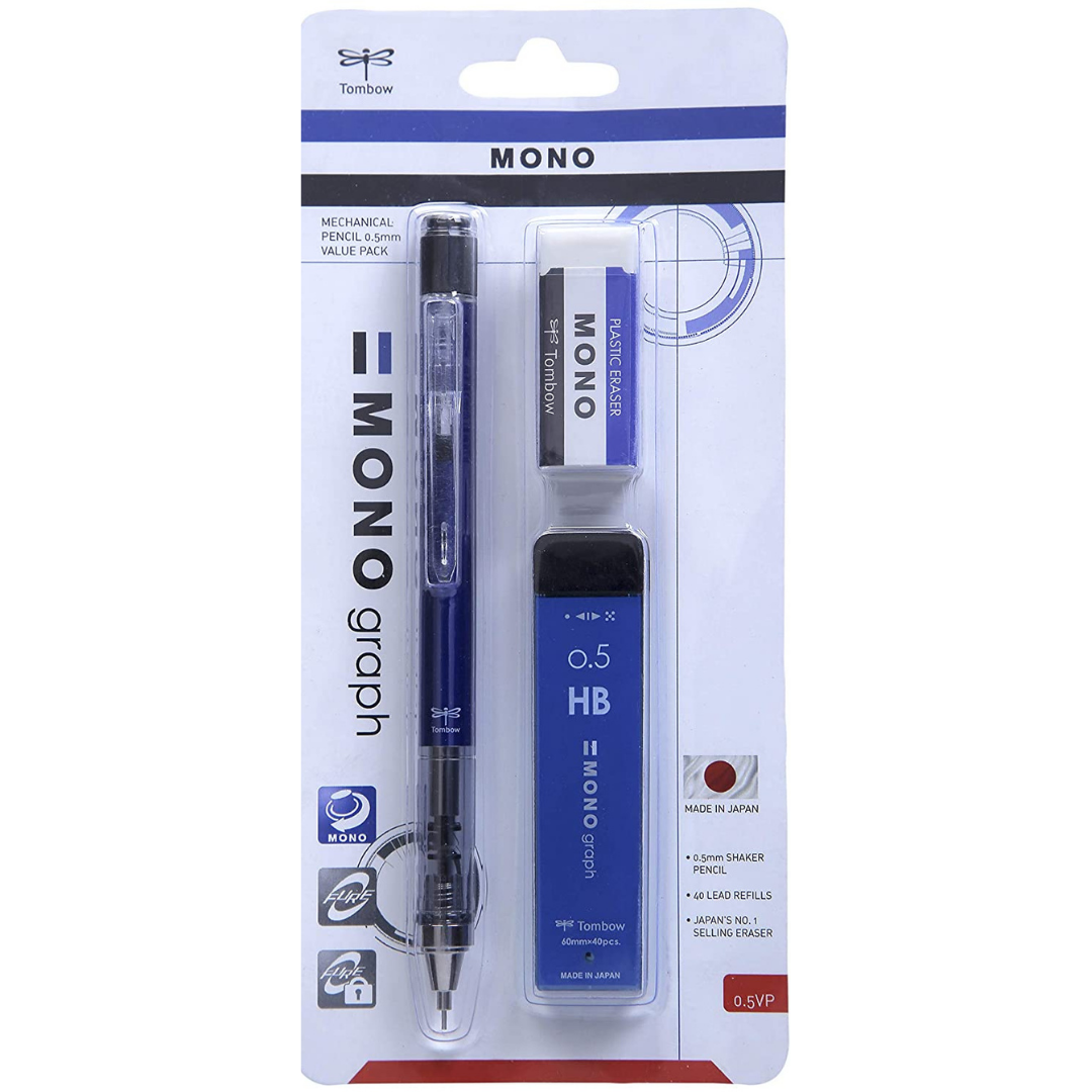 Tombow Mono Graph Mechanical Pencil 0.5mm Set - SCOOBOO - DPA-134BVP1 - Mechanical Pencil