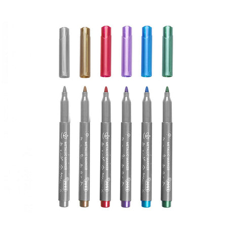 Jovi Decor Metallic Marker Pack Of 6 - SCOOBOO - 1606M - Fineliner