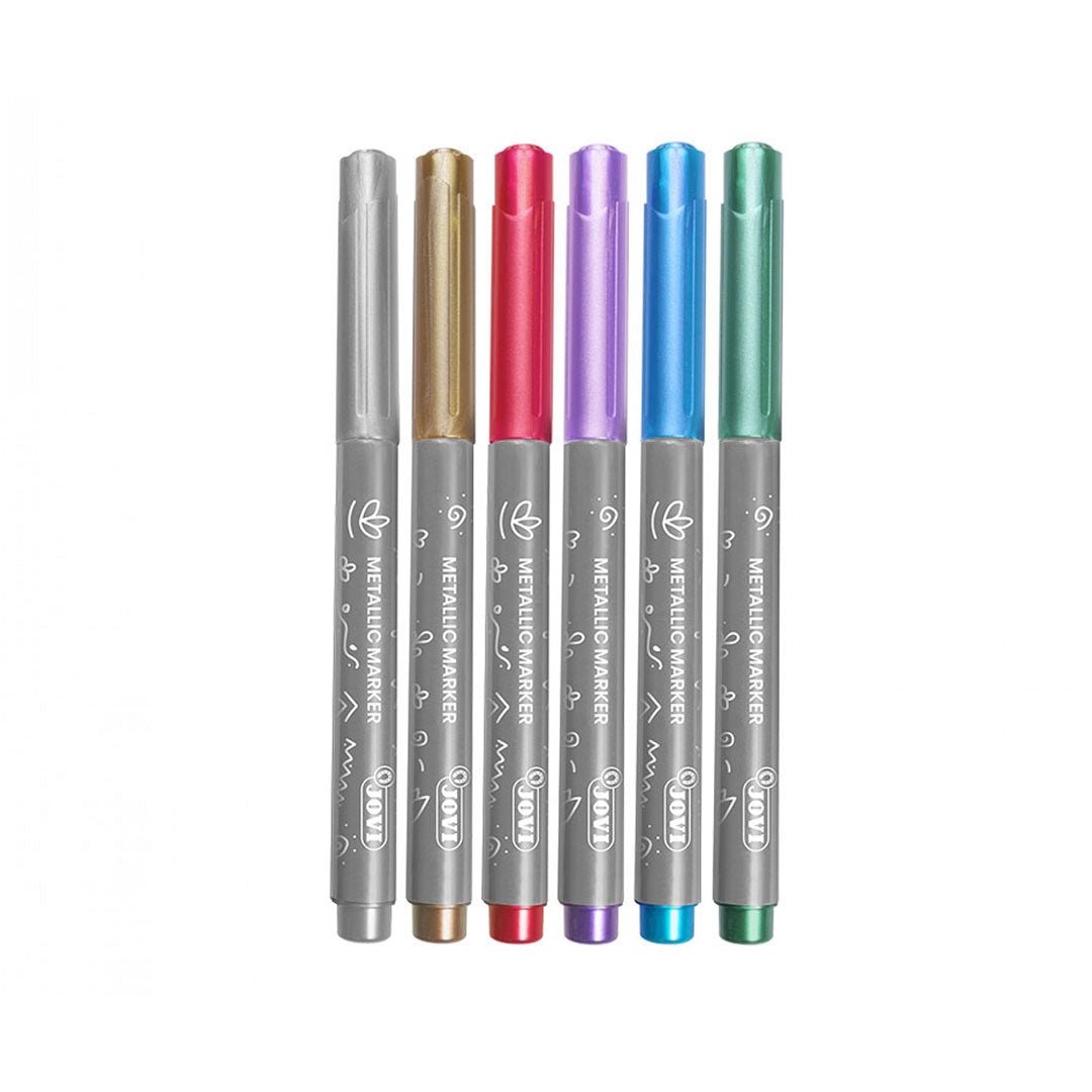 Jovi Decor Metallic Marker Pack Of 6 - SCOOBOO - 1606M - Fineliner