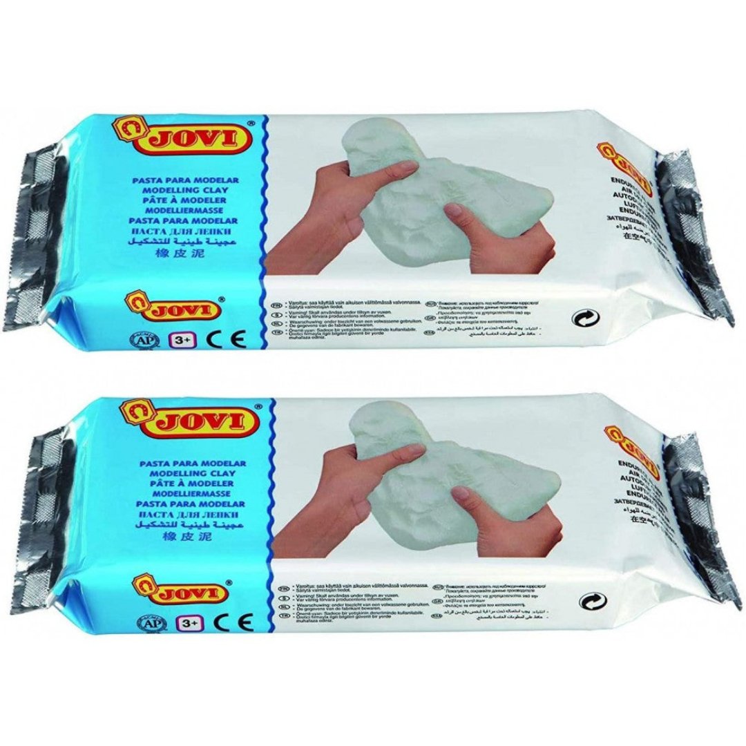 Jovi European Air-Dry Modeling Clay Pack of 2 - SCOOBOO - JOVI-AIRDRY-250G-TERRA-2PCS - Clay