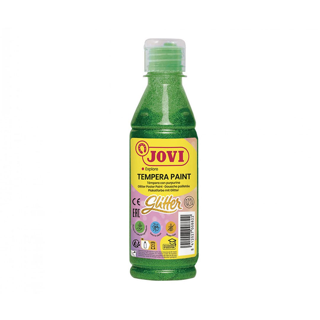 Jovi Glitter Liquid Poster Paint- 250ml - SCOOBOO - GPP-MED-GRN-51717 - Poster Paint