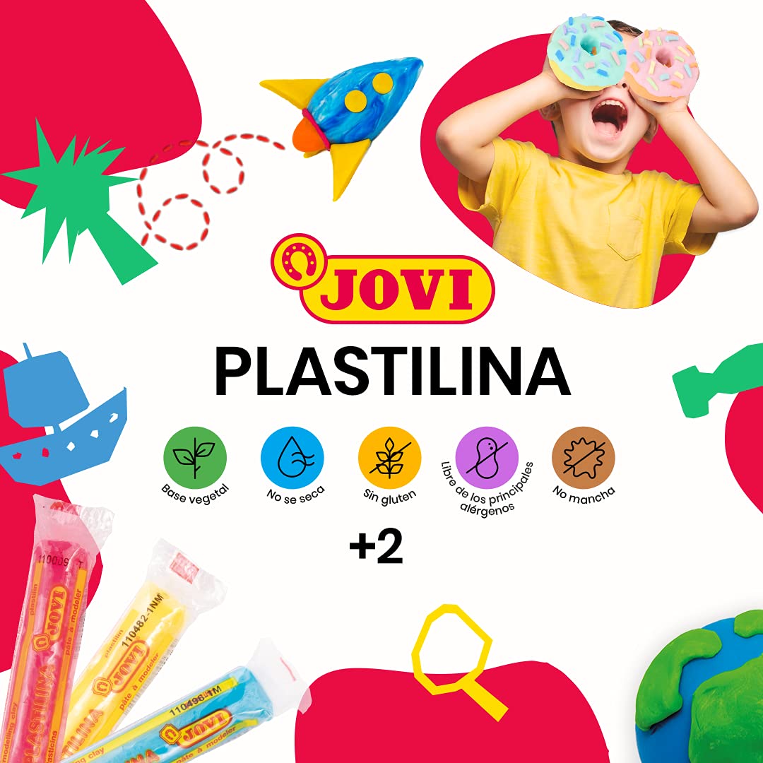 Jovi Modelling Clay 10 Colours 50gram - SCOOBOO - 70/10S - Clay