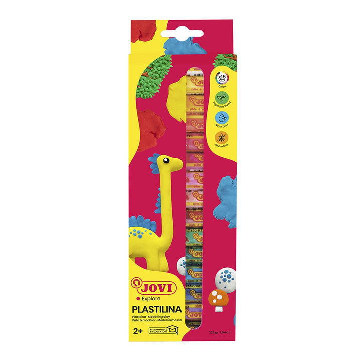 Jovi Modelling Clay 15 Colors Sticks - SCOOBOO - 90-15 - Modelling clay