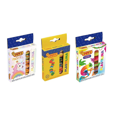 Jovi Modelling Clay 6 Neon, 6 Pastel & 6 Basic Colours Sticks - SCOOBOO - 90/6-6F-6P - Clay