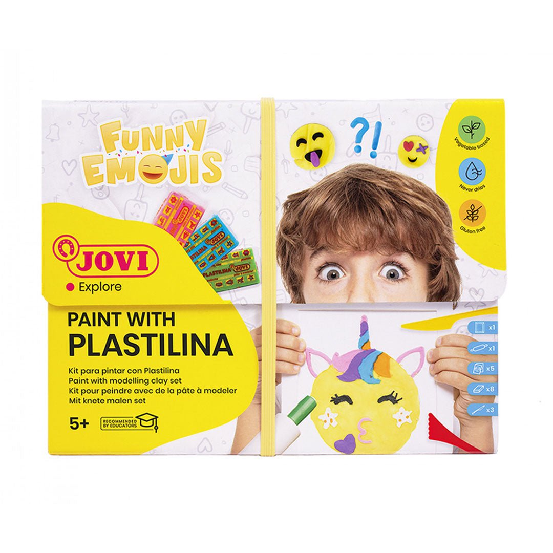 Jovi Paint With Plastilina Funny Emojis - SCOOBOO - 263FE - Clay