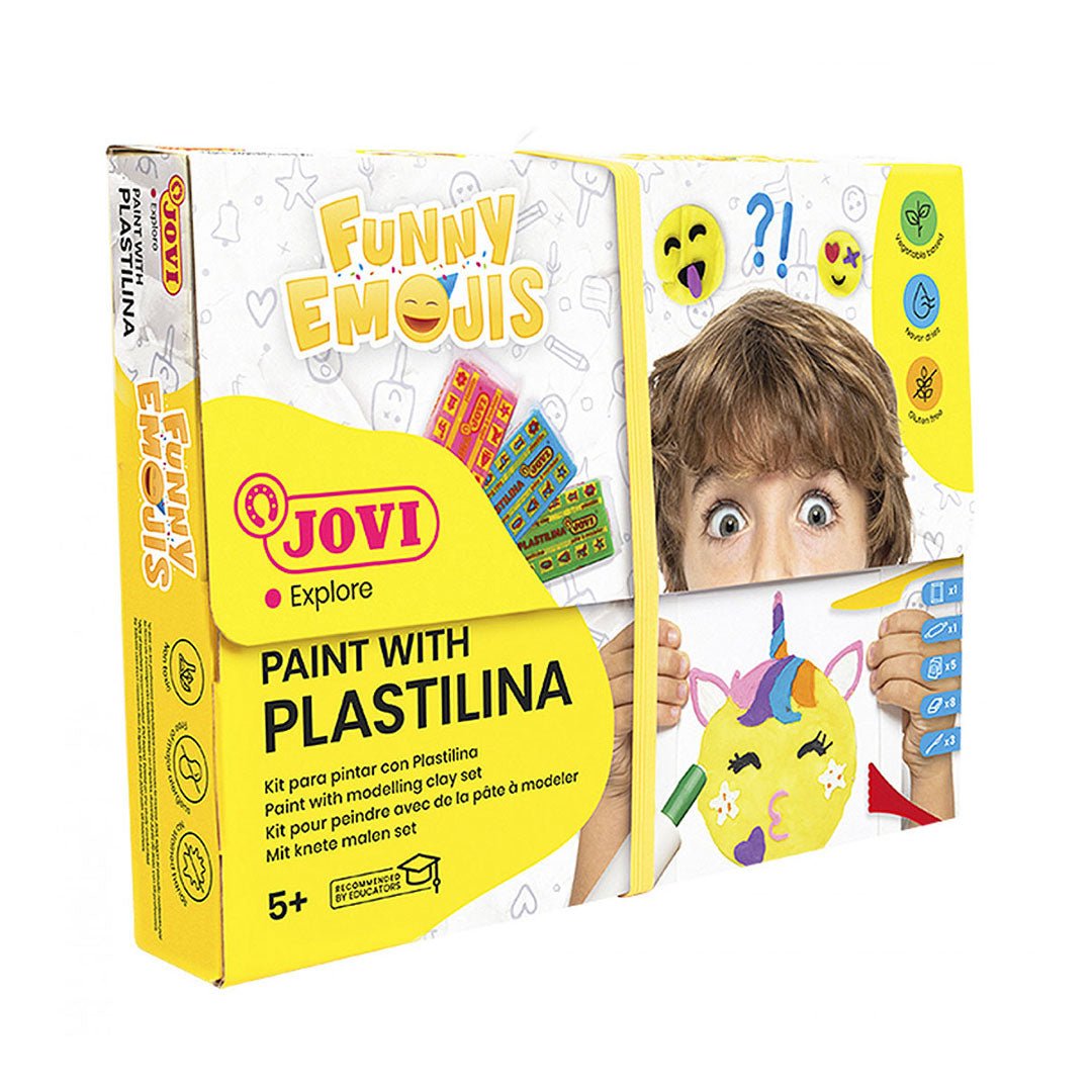 Jovi Paint With Plastilina Funny Emojis - SCOOBOO - 263FE - Clay