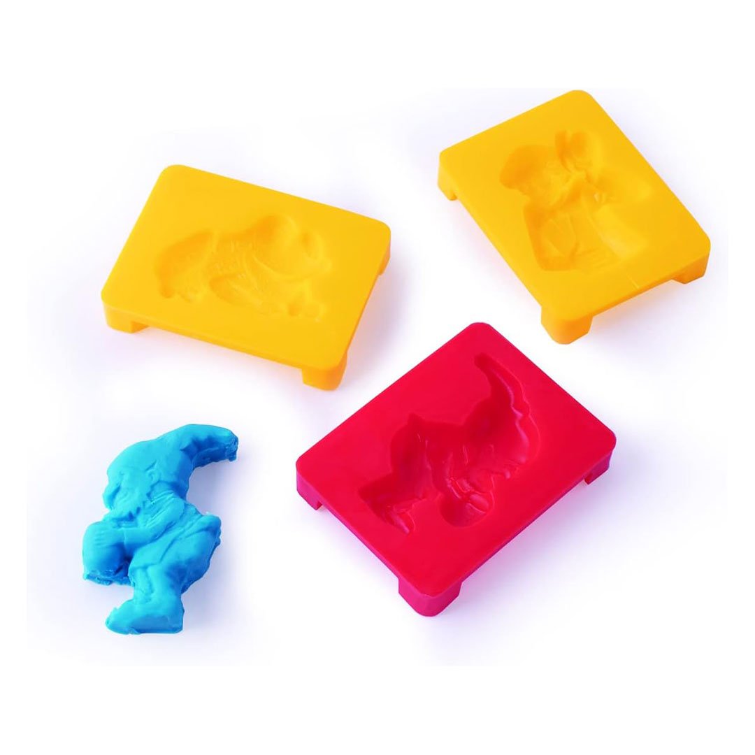 Jovi Plastilina Modelling Clay Blister 6 Bars + 3 Moulds + Moulds Tool - SCOOBOO - 158 - Clay