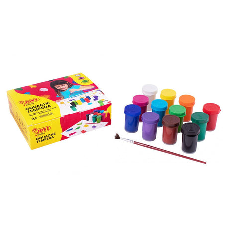 Jovi Poster Paint Box 12 Jars 15ml + Brush - SCOOBOO - 521 - Clay