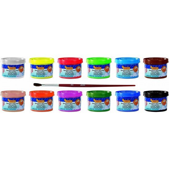Jovi Poster Paint Pack of 12 35ml Each Assorted Colors - SCOOBOO - 512 - Poster Paint