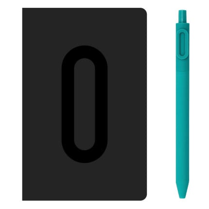 KACO A6 Notebook Letter Pen Set - SCOOBOO - Alpha Set O - Ruled