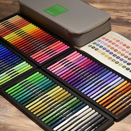 Kaco Brush Pens & Fineliners -100 Assorted Shades/Colours - SCOOBOO - Brush Pens