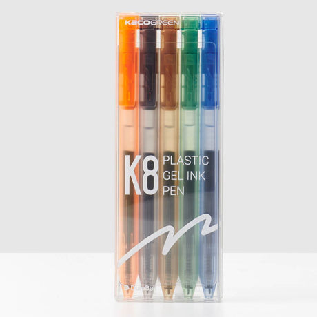 Kaco K8 Gel Pen- Transparent- Pack of 5 - SCOOBOO - K8 - Gel Pens