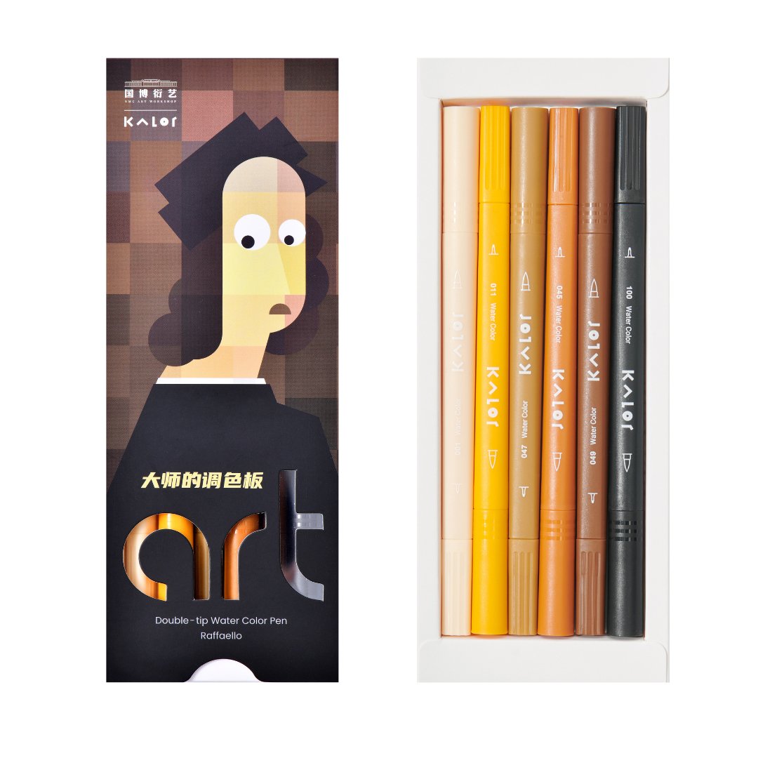 Kaco Kalor Water color pen (double tip) collaboration with National Museum - SCOOBOO - 200025 - Highlighter