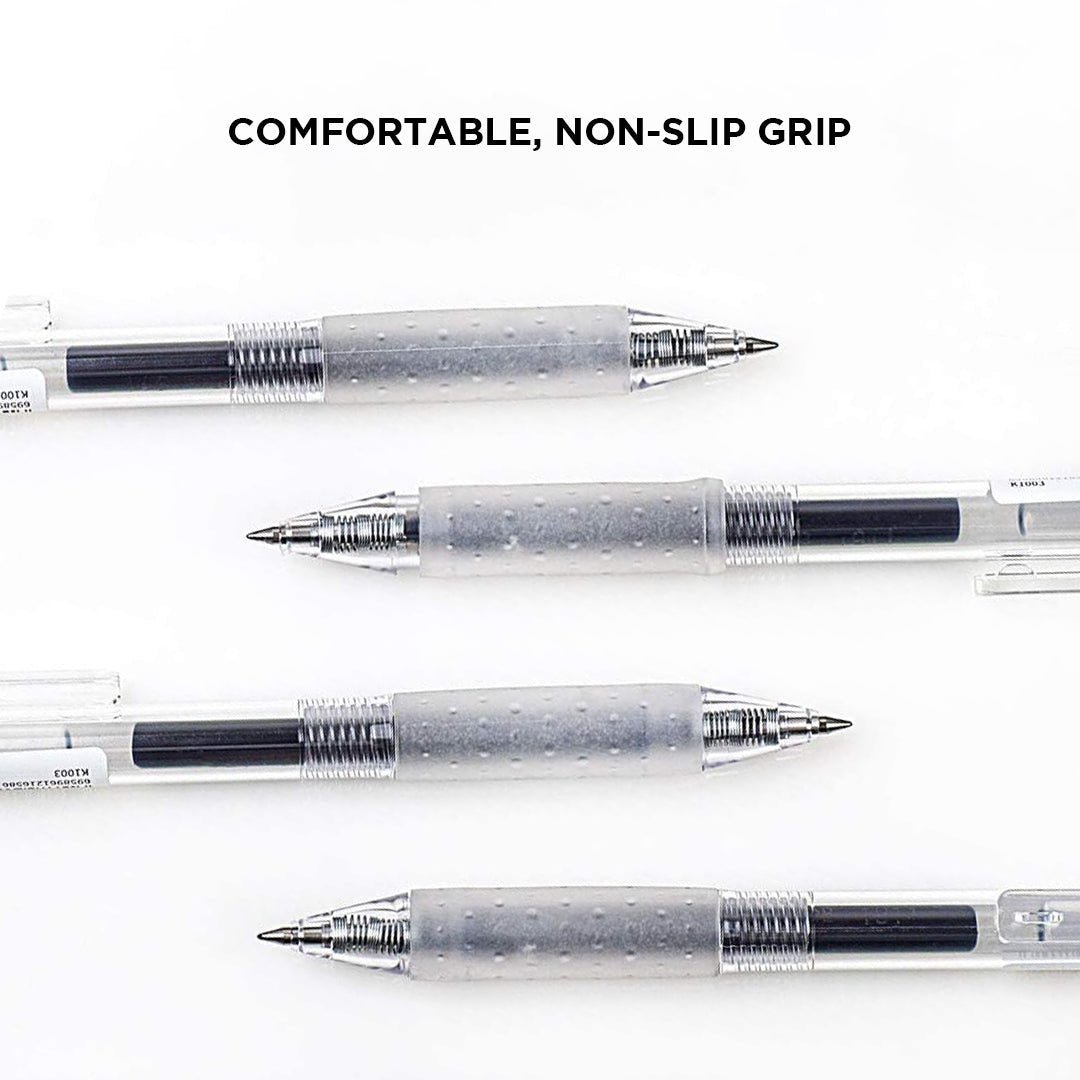 Kaco Keybo Transparent Gel Ink Pen 0.5mm-Pack Of 10 - SCOOBOO - KEYBO Red 0.5mm-2 - Gel Pens