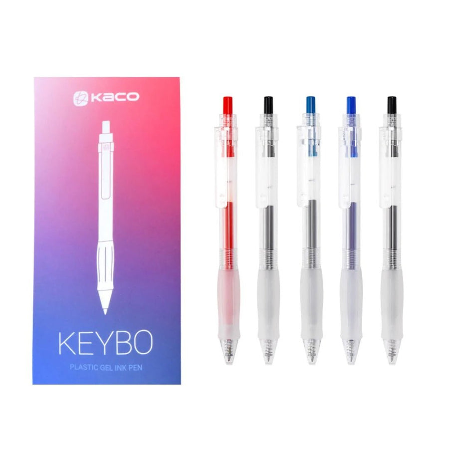 Kaco Keybo Transparent Gel Ink Pen- 5pcs - SCOOBOO - KB00010073 - Gel Pens