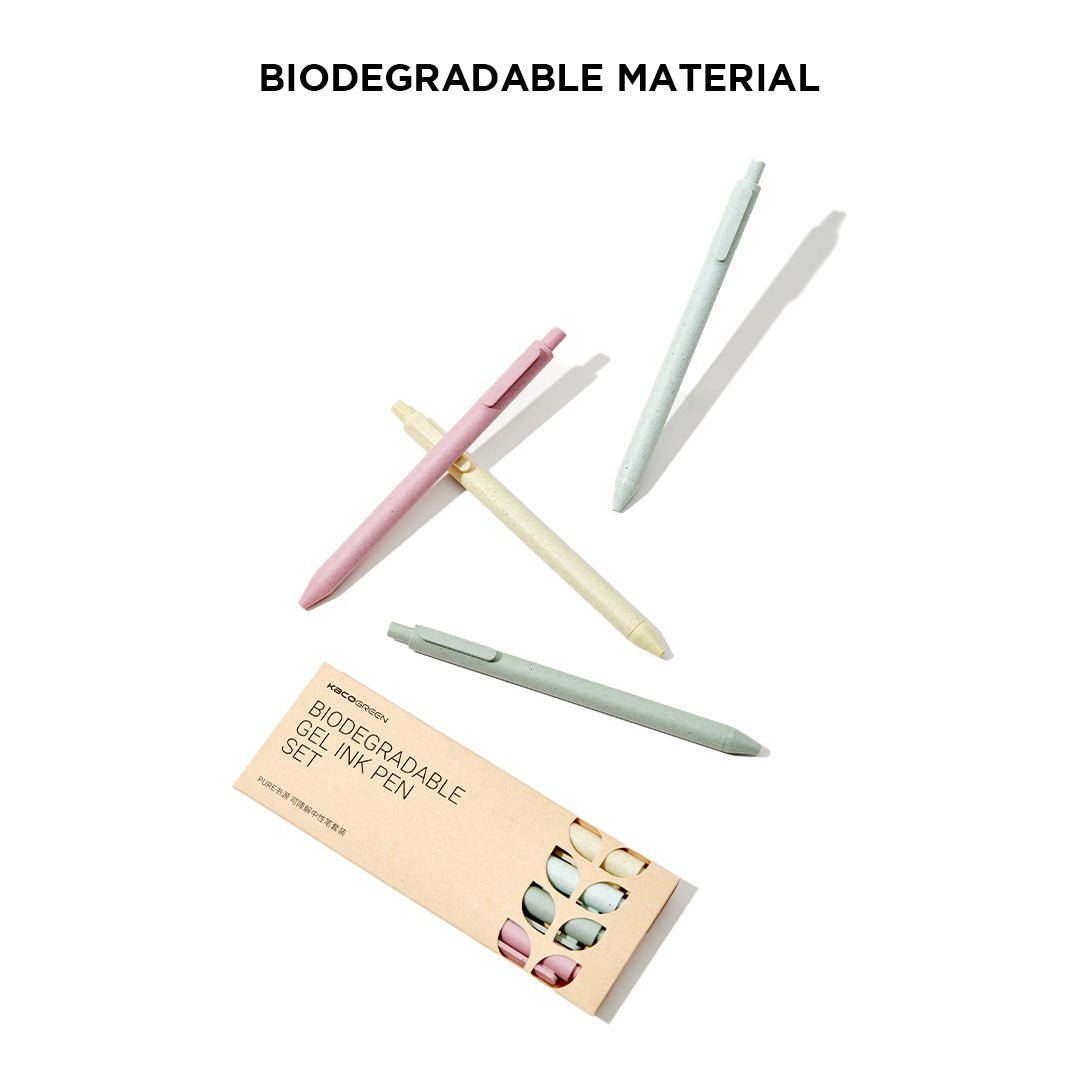 Kaco Pure Biodegradable 0.5mm Gel Ink Pen-Pack Of 4 - SCOOBOO - Gel Pens