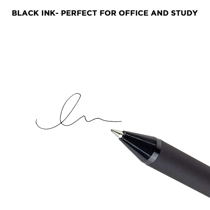 Kaco Pure Gel Pens 0.5mm (Pack of 10)-Black Ink - SCOOBOO - Pure - Black Ink -Red - Gel Pens