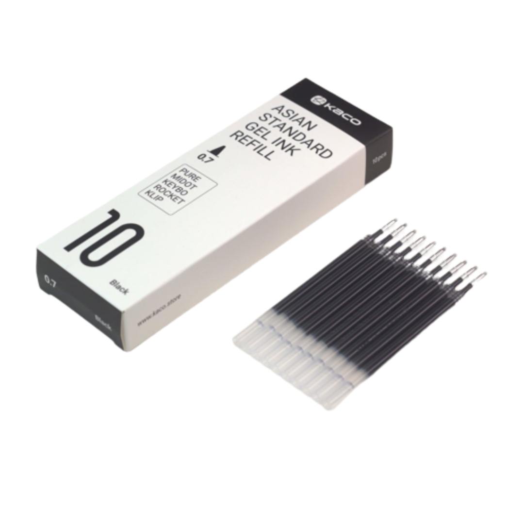 Kaco Pure Gel Pens 0.7mm - Pack of 10 - SCOOBOO - Gel Pens