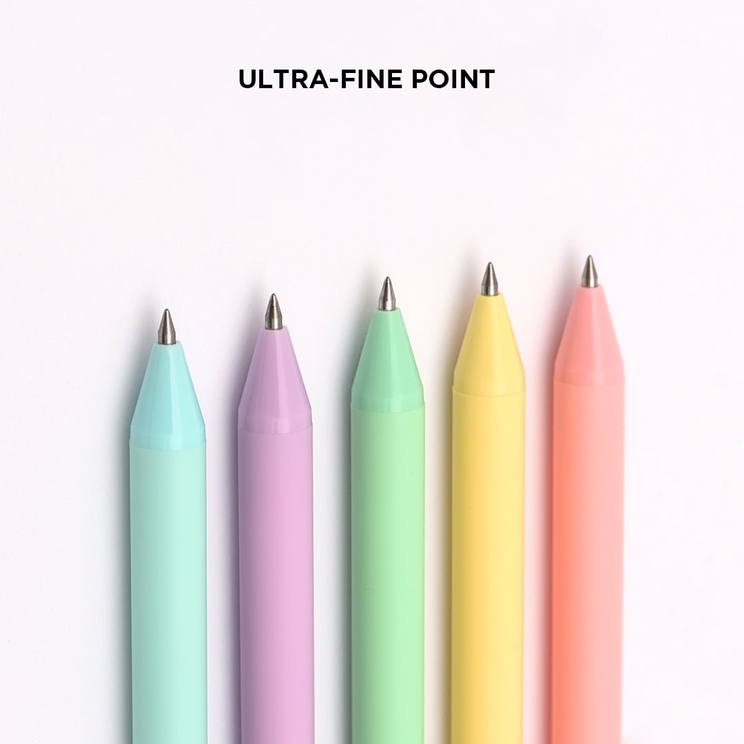 Kaco Pure Macaron Gel Pens - Set of 5 - Assorted colours 0.5mm - SCOOBOO - Pure-Vintage I - Gel Pens