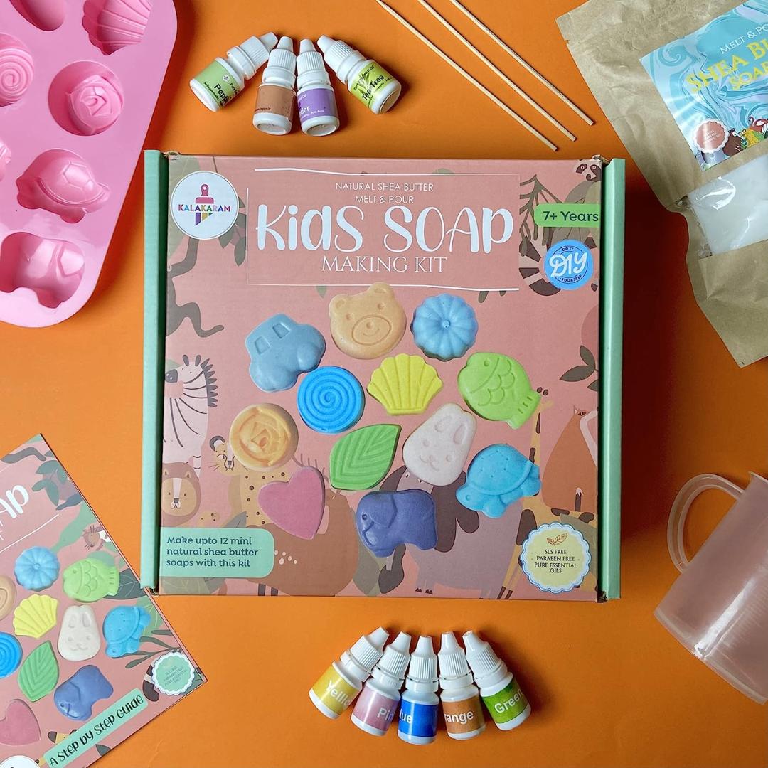 Kalakaram Kids Natural and Shea Butter Soap Making Kit - SCOOBOO - KKM2021K - DIY Box & Kids Art Kit