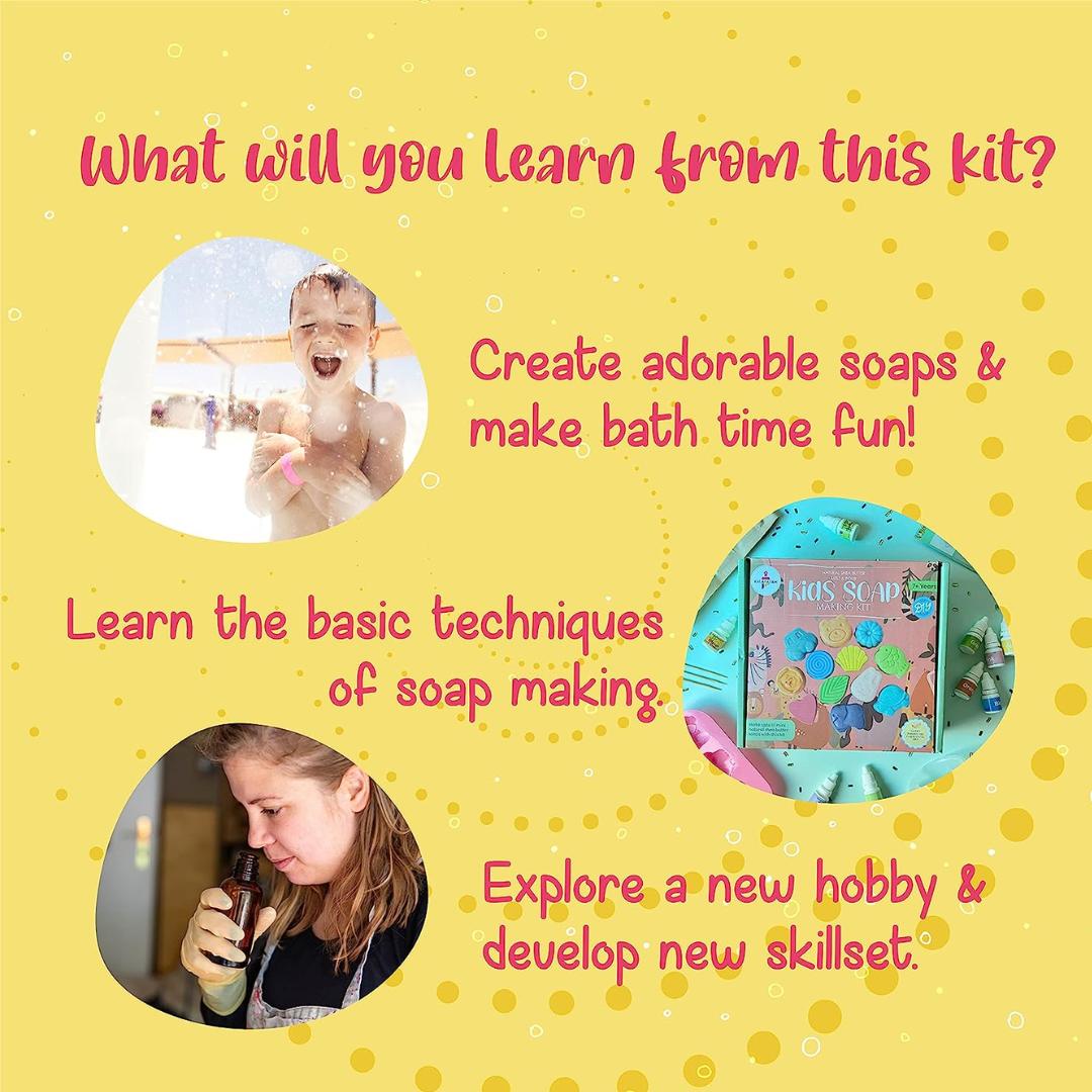 Kalakaram Kids Natural and Shea Butter Soap Making Kit - SCOOBOO - KKM2021K - DIY Box & Kids Art Kit