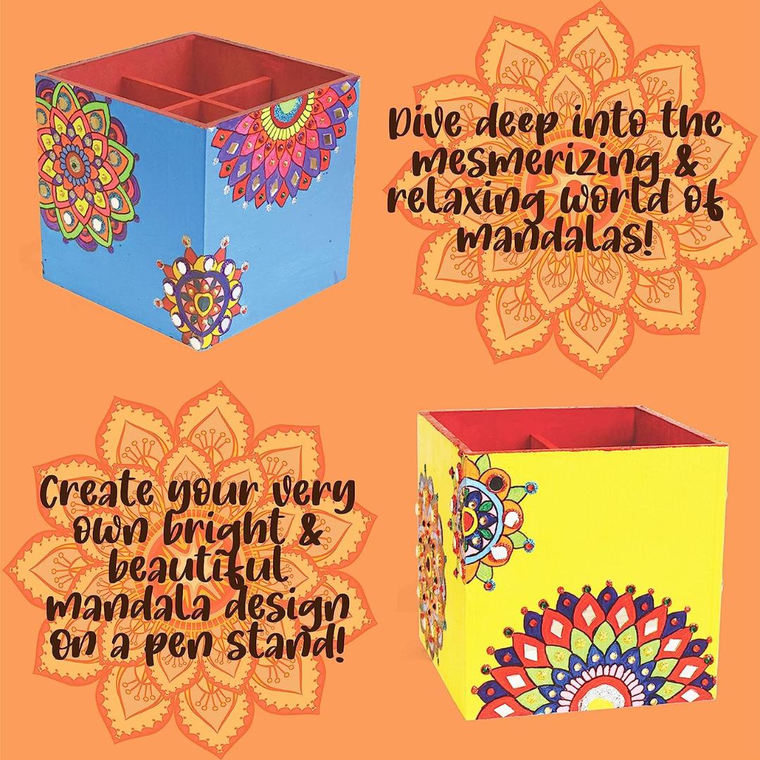 Kalakaram Mandala Art Penstand DIY Activity Box - SCOOBOO - KKM1540B - DIY Box & Kids Art Kit